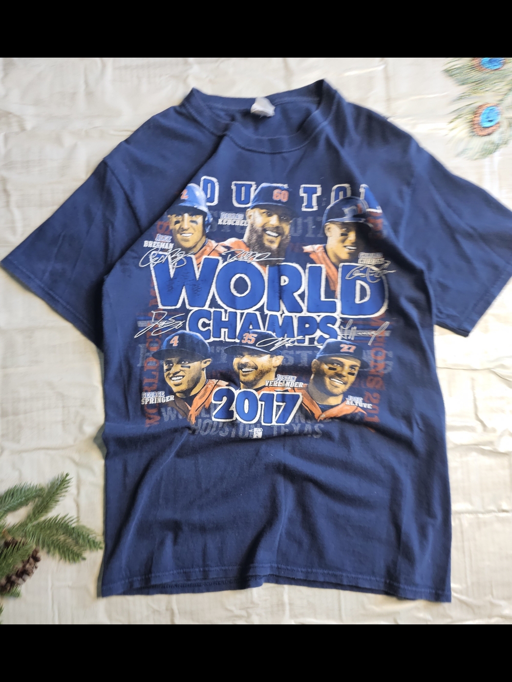 Men's Navy 2017 World Champs Short Sleeve Tee